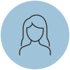 Generic person icon in a blue circle