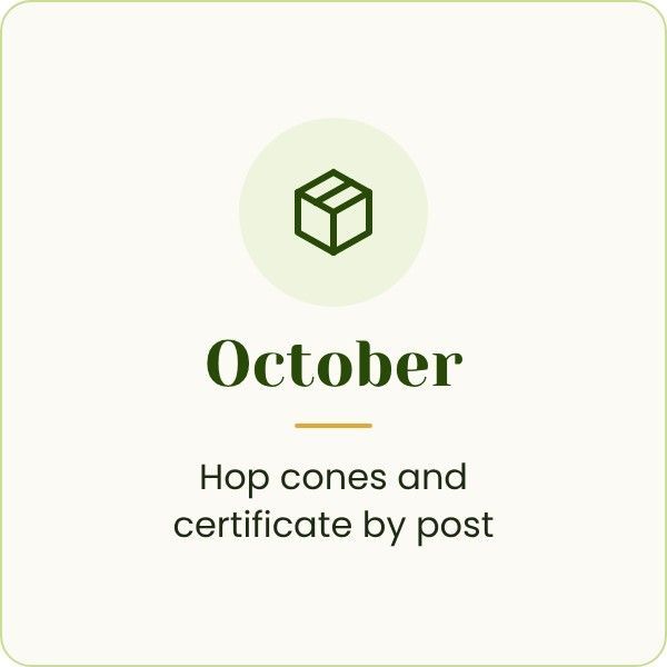hop cones and certificate by post