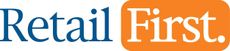 Retail First logo: blue text