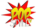 Red comic-book burst with yellow “POP” and white “STYLE” text