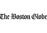 The Boston Globe logo in black serif text on a white background