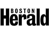 Boston Herald logo in black and white with stylized bold text