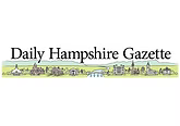 Daily Hampshire Gazette masthead with black text over a green illustrated banner