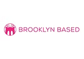 Brooklyn Based logo in pink on a white background