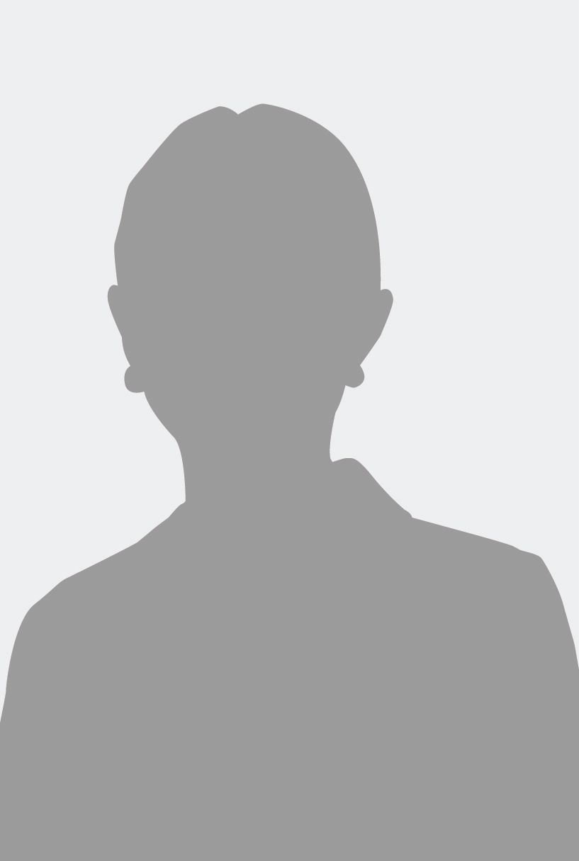 Gray silhouette of a person’s head and shoulders on a light background