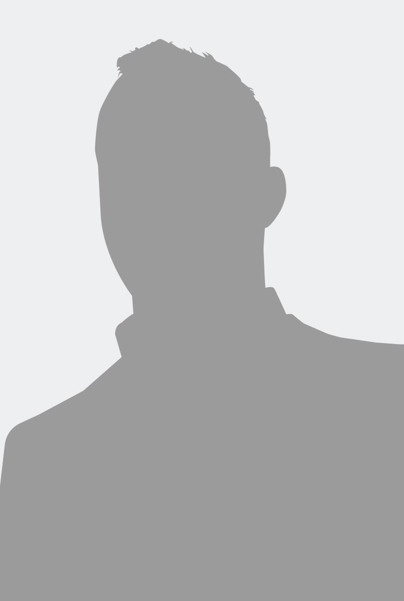 Gray silhouette of a person in profile on a light background