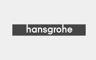 Het hansgrohe-logo staat op een witte achtergrond.