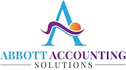 Abbott Accounting Solutions logo with stylized blue and purple letter A
