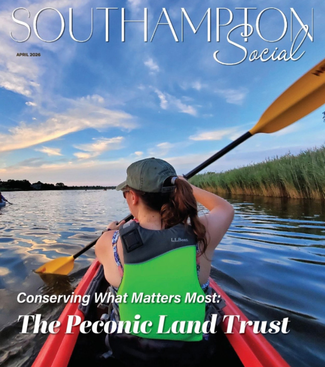 Kayaker paddles on calm water at sunset, with reeds and sky in the background, Southampton Social cover text overlaid.