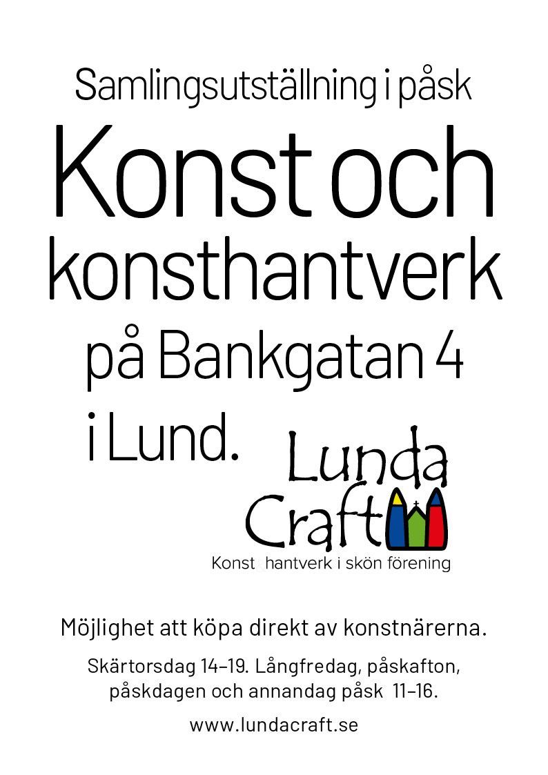 Affisch LundaCraft påskutställning 2026