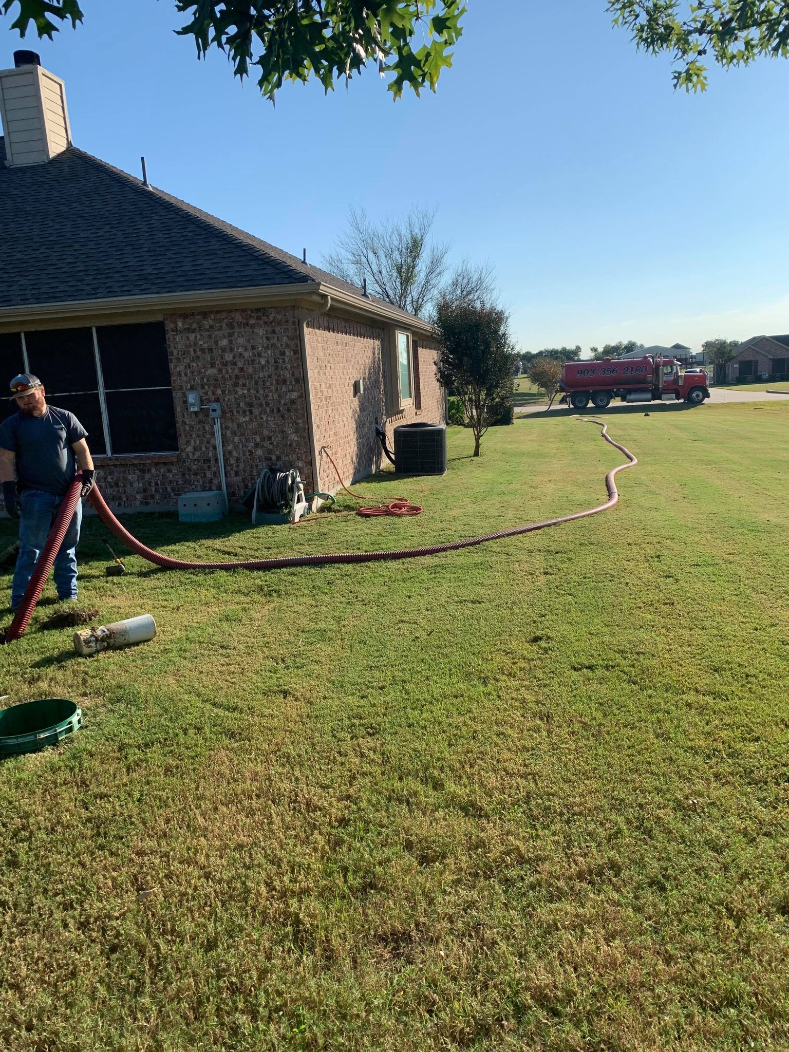 Staff Working on Septic Tank — Quinlan, TX — Boyd Septic