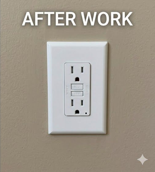After-work meme showing a white wall outlet labeled “AFTER WORK” on a beige wall.