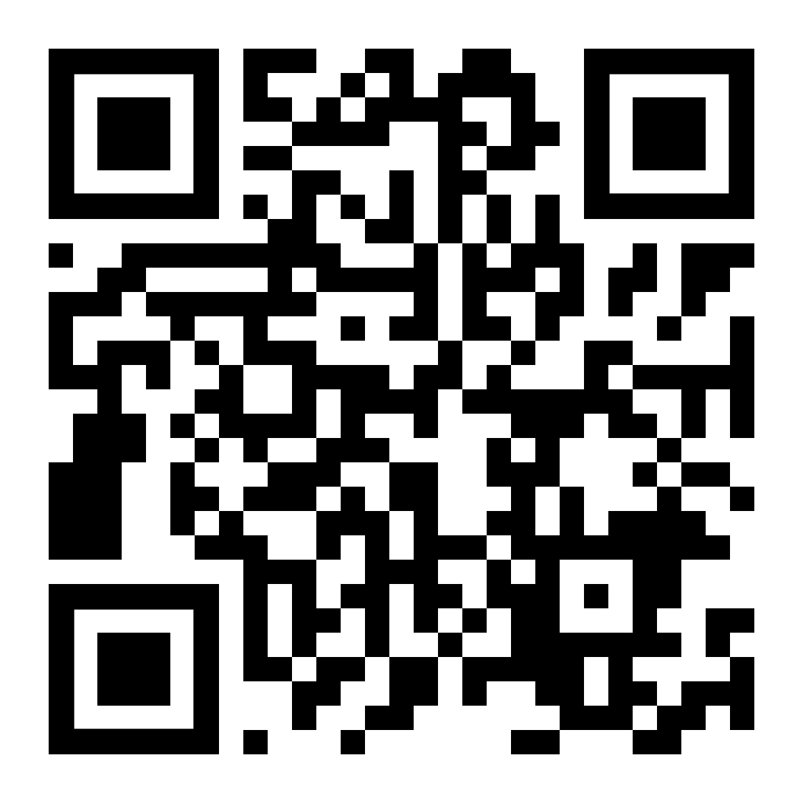 A black and white qr code on a white background.