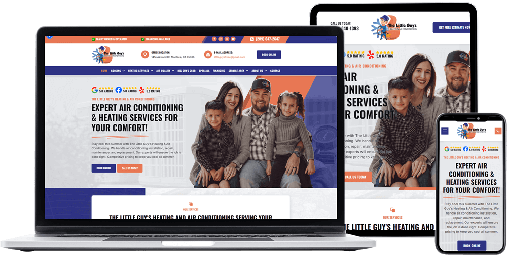 Click Here To View Website Little Guys Heating & Air Conditioning Modesto, CA