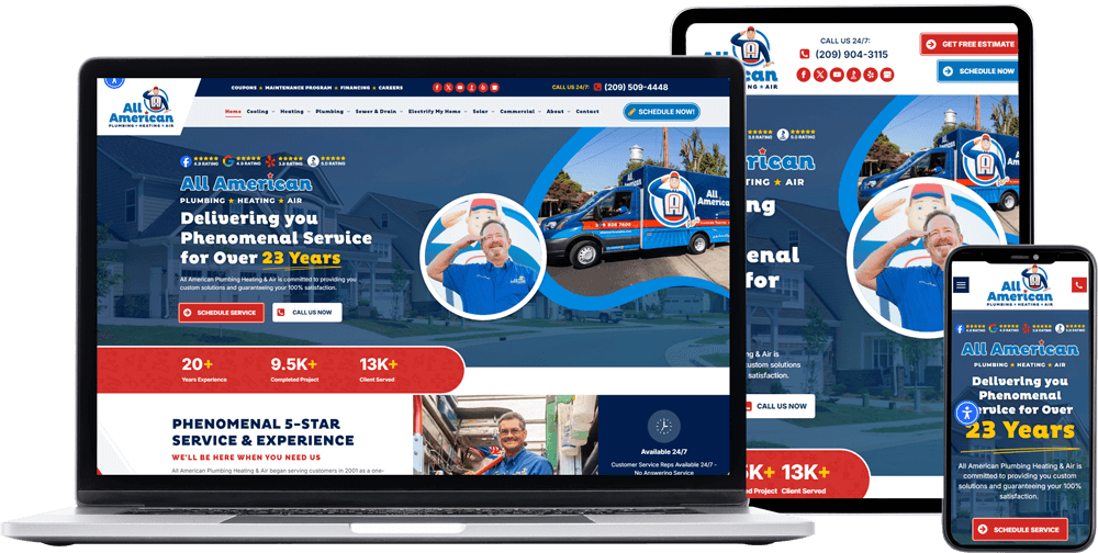 Click Here To View Website All American Plumbing, Heating Air Los Banos, CA