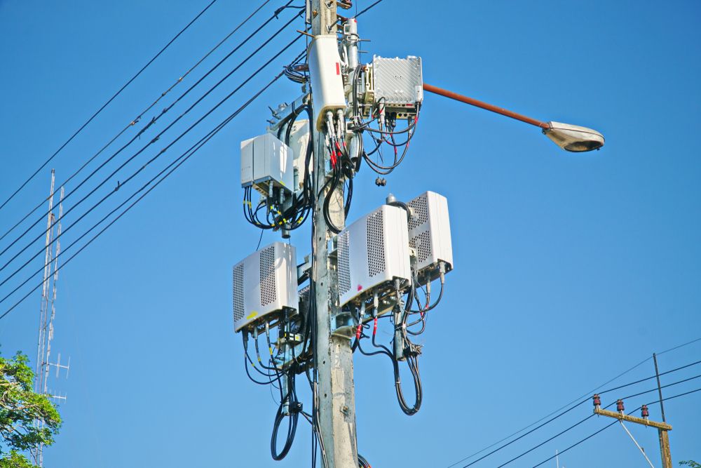 Cell Tower Equipment Mounted on a Utility Pole — Atherton Electrical in Tolga, QLD