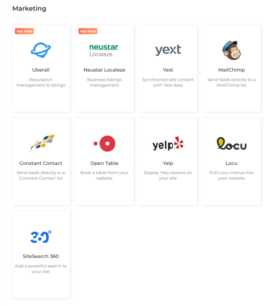 Business and Marketing Web Apps