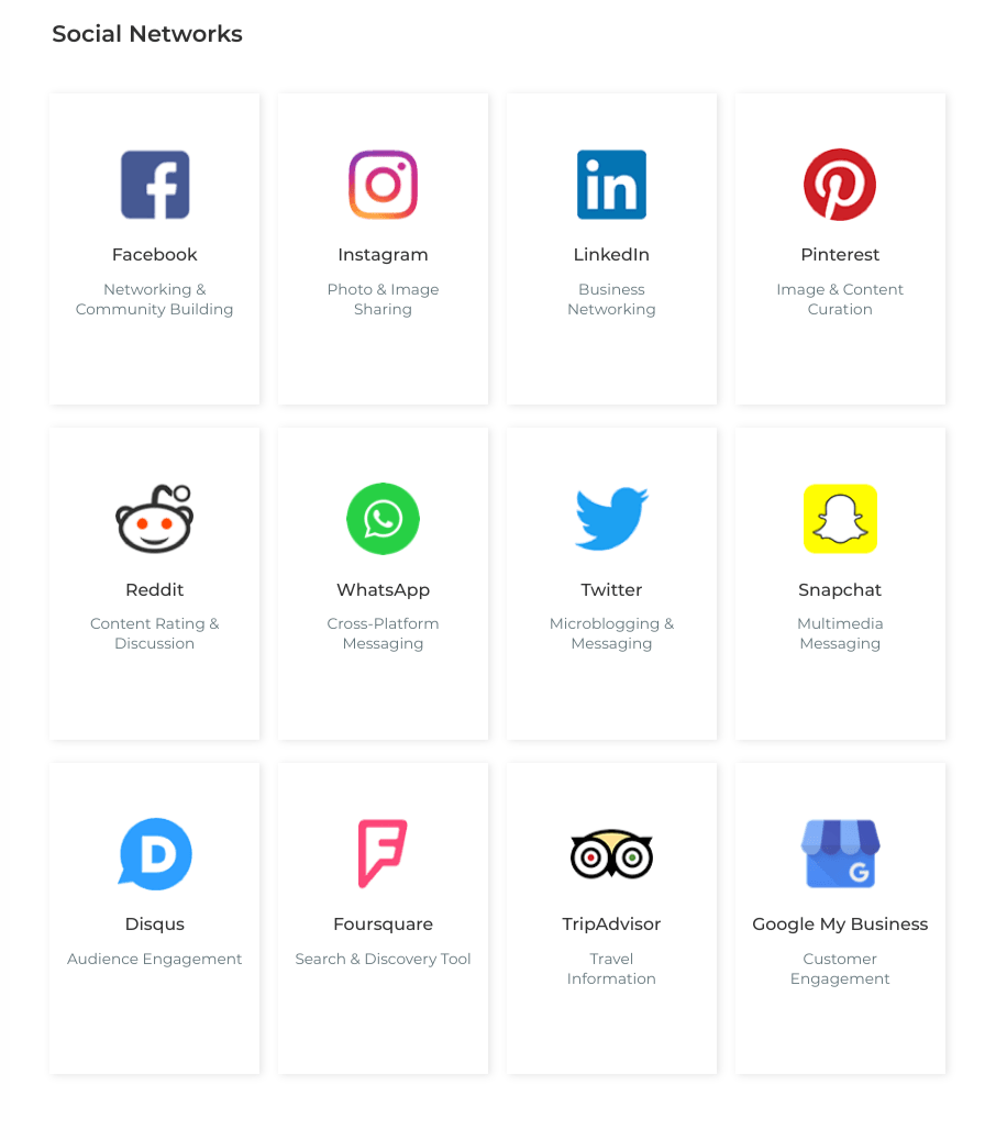 Social Networking Integrations