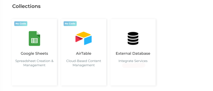 Data Collection integrations
