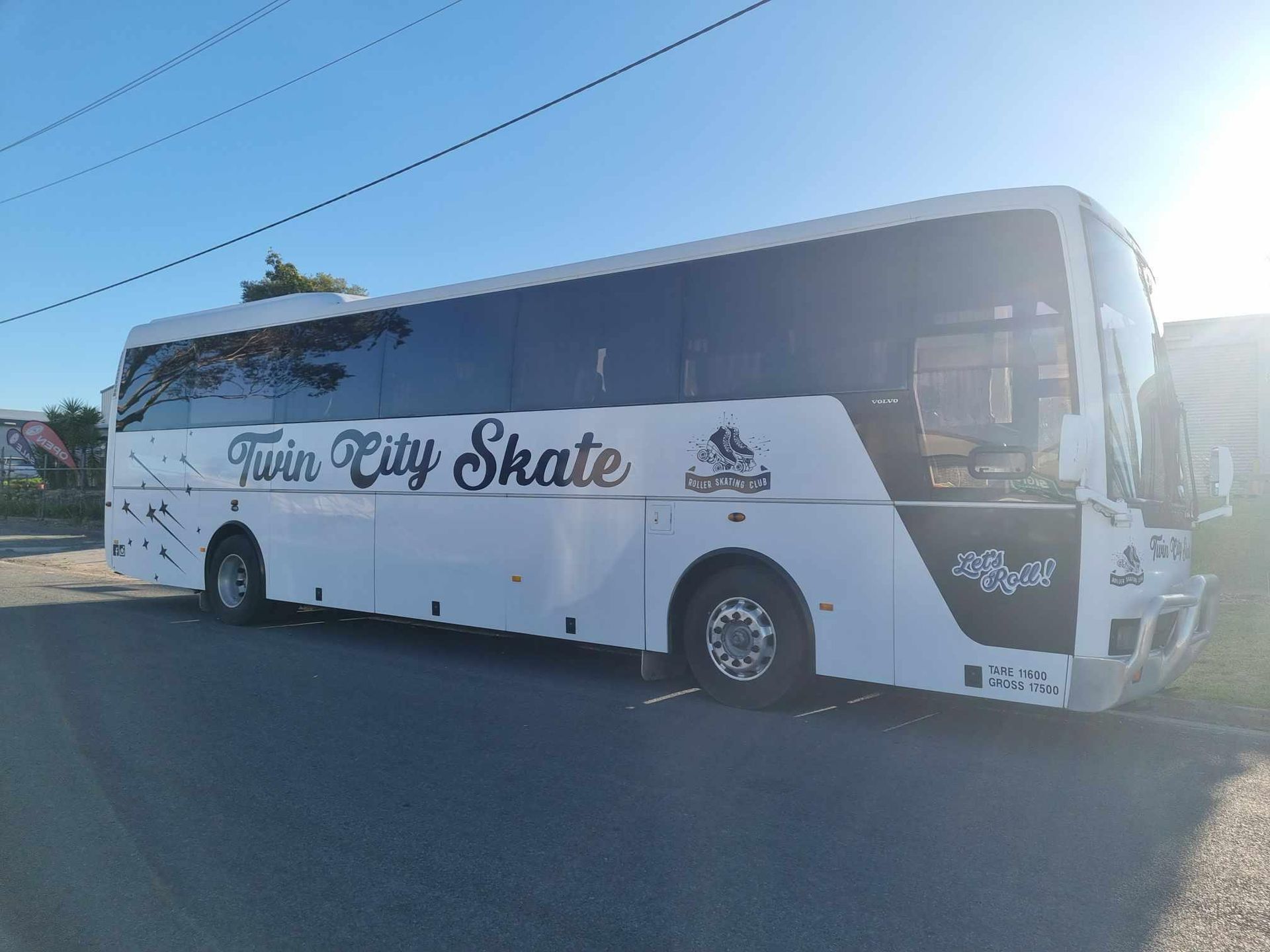 A Trailer for Twin City Skates is Parked in a Garage with Vehicle Wrap — Robinsons Sign Makers in Lavington, NSW