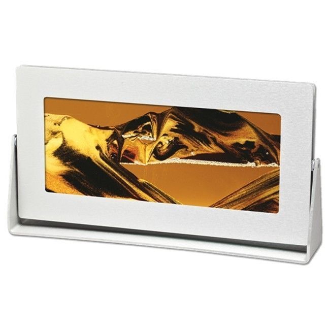 Moving Sand Pictures Silver Rectangle Sunset Orange