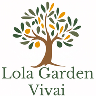 Logo di Lola Garden Vivai con un albero stilizzato nei colori verde, arancione e marrone.