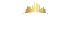 JNB Realty JNB Realty Logo, Gold cityscape logo.