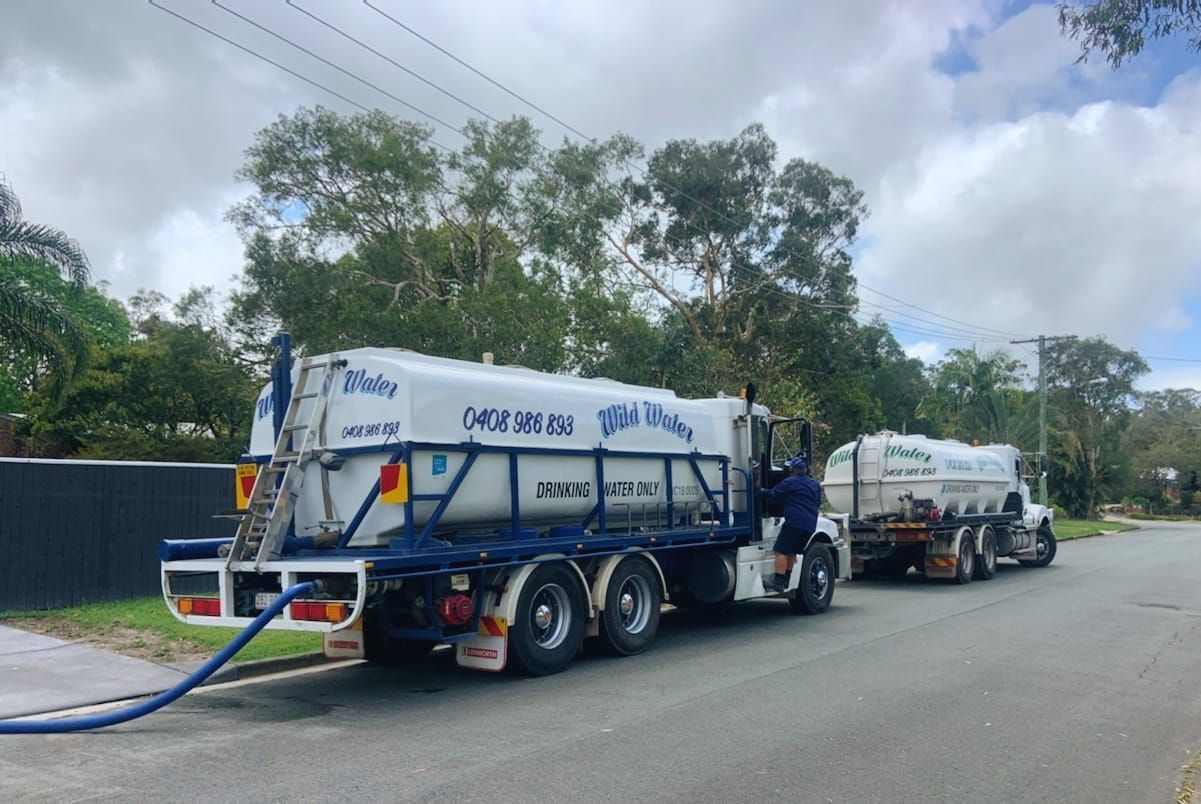 A Wild Water Truck is Parked On The Side Of The Road — Wild Water Delivery in Bald Knob, QLD