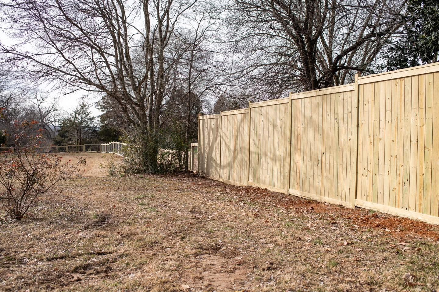wooden privacy fence