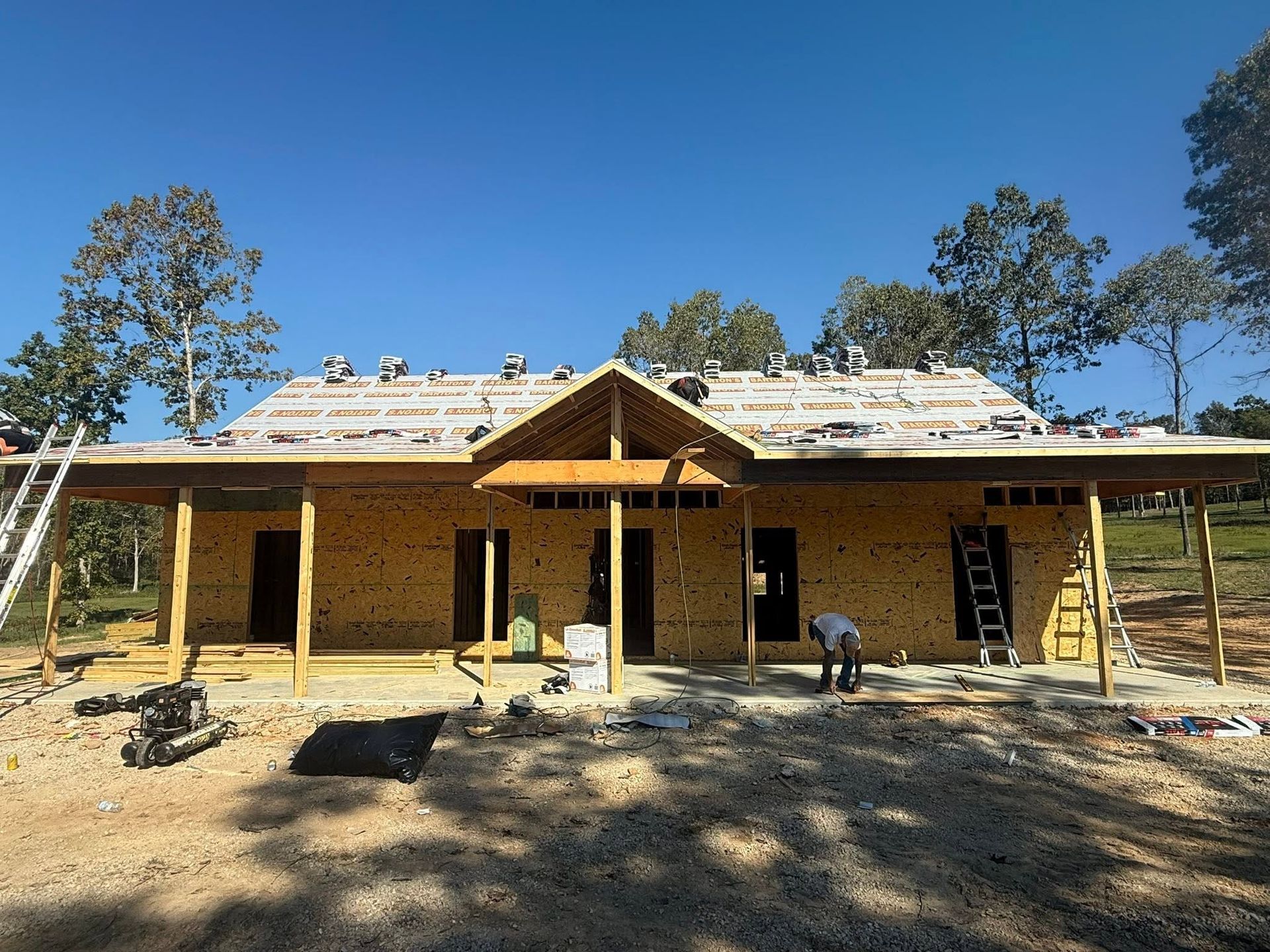 custom home under construction