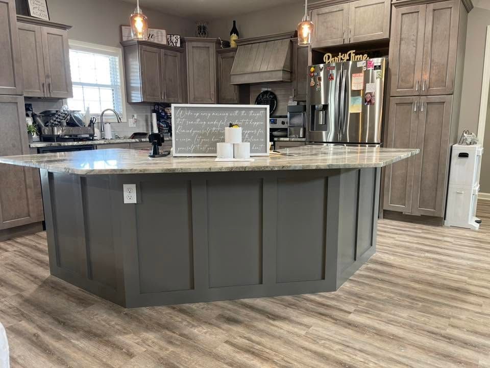 large kitchen island