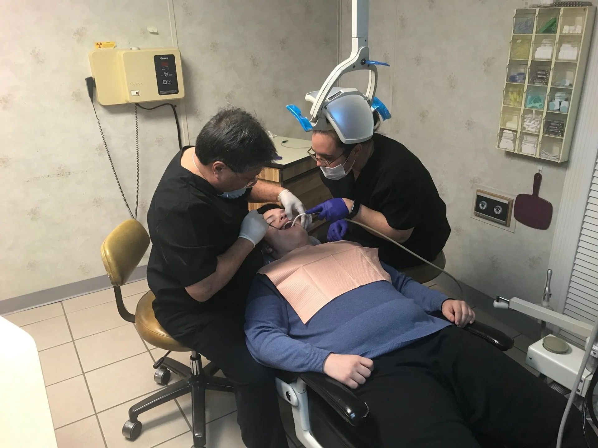 Teeth cleaning.