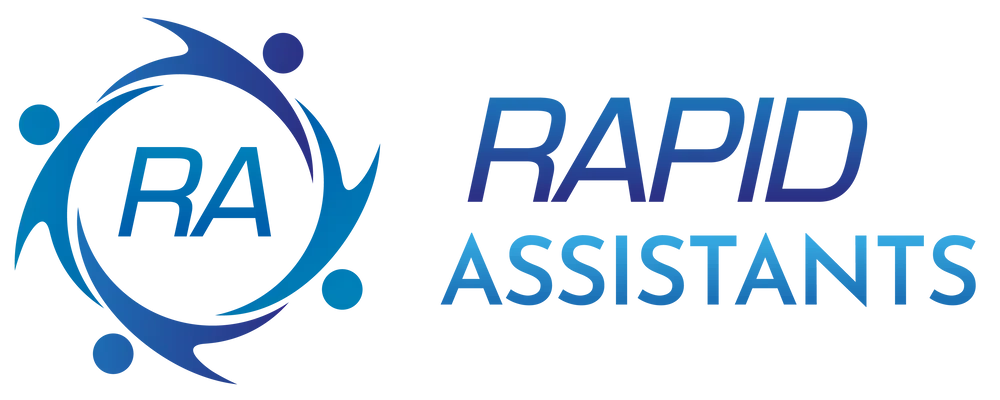 The logo for rapid assistants shows a group of people in a circle.