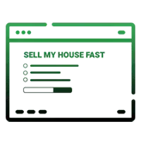 A computer screen with the words `` sell my house fast '' on it.