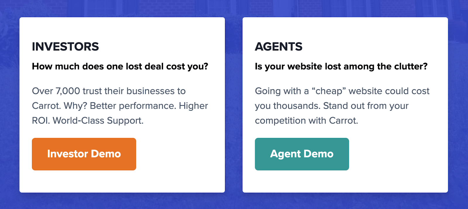 Two boxes side-by-side: