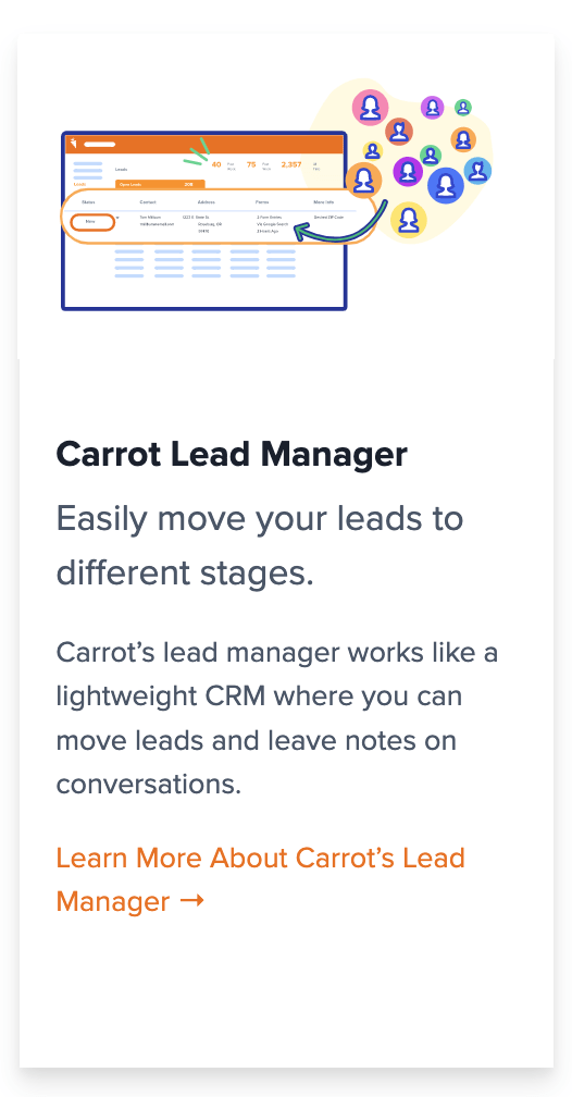 A CRM interface,