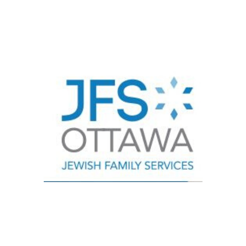 Jfs ottawa jewish family services logo on a white background