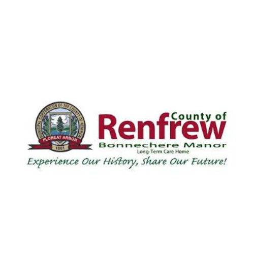 The logo for the county of renfrew bonnechere manor long term care home.