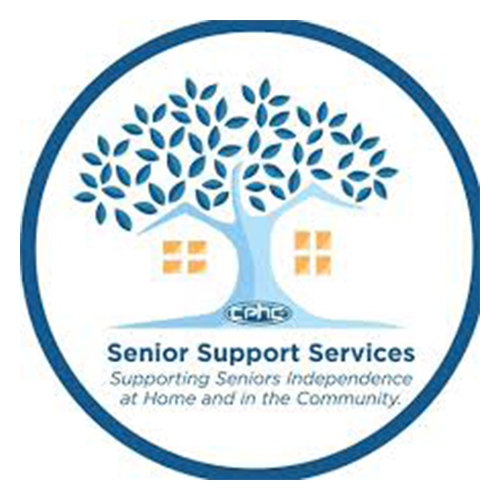 The logo for senior support services supporting seniors independence at home and in the community.