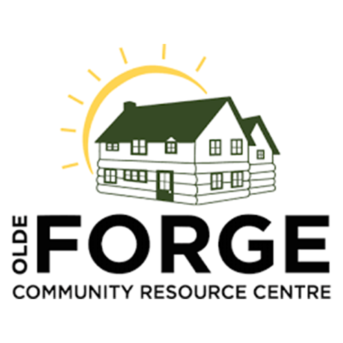 A logo for the olde forge community resource centre