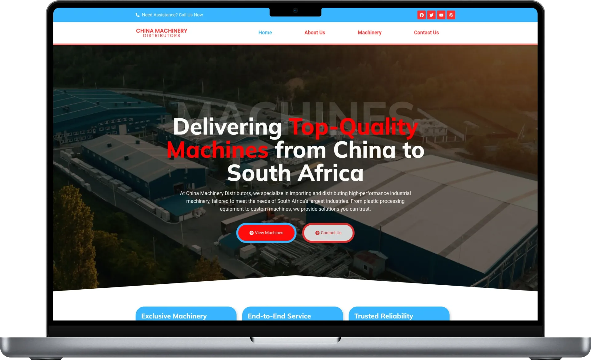 China Machinery Distributors website