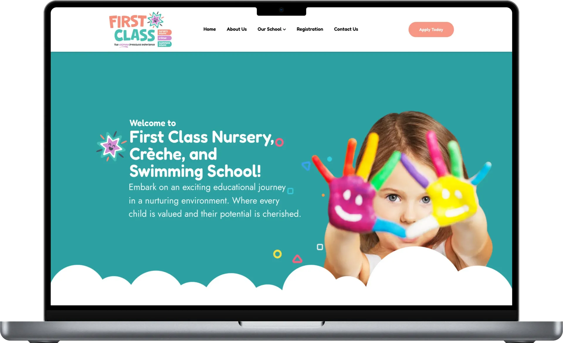 First Class Preschool website designed by DiginamiX