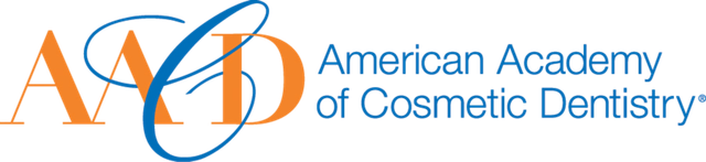 Logo for the American Academy of Cosmetic Dentistry. It features the letters "AAD" intertwined with a "C".