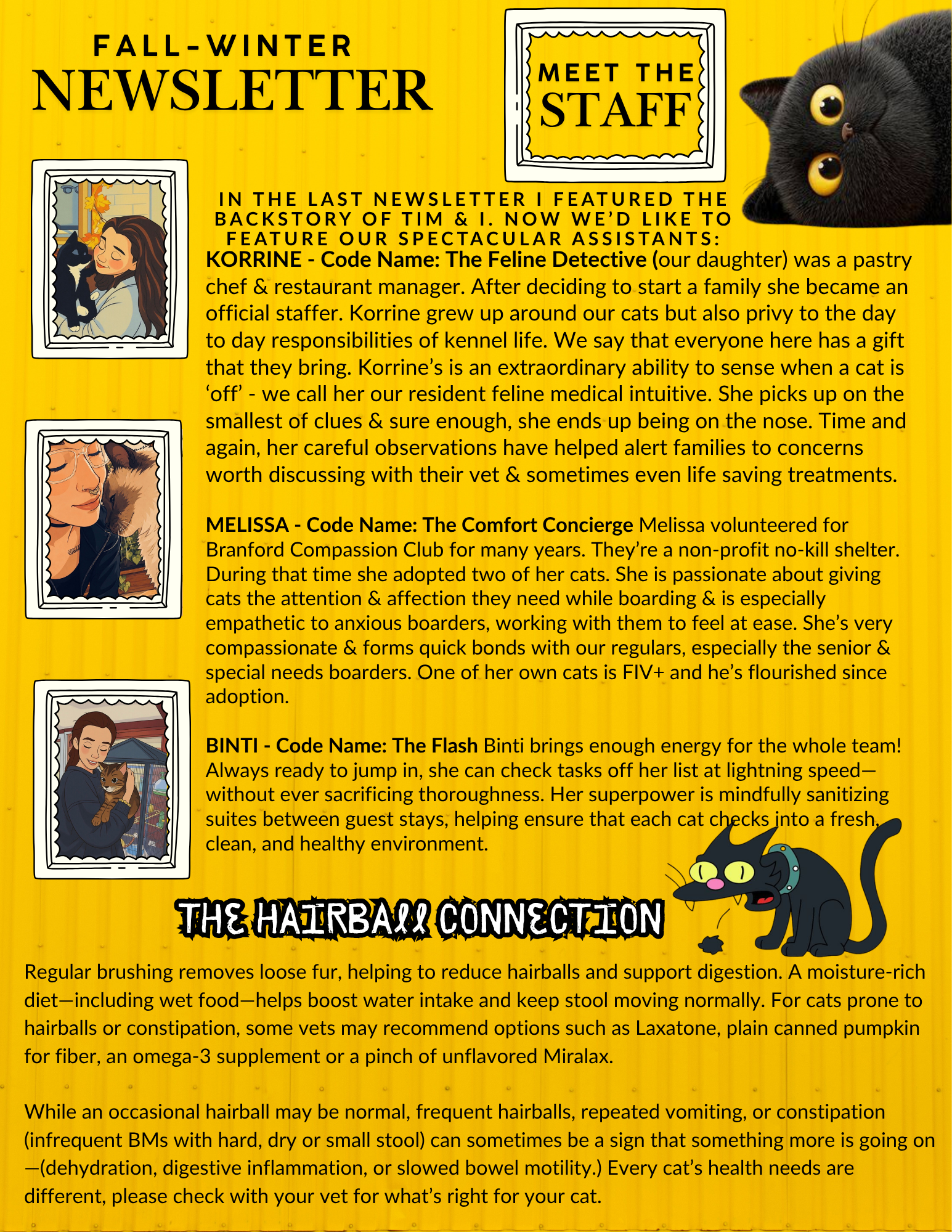 page one cat newsletter fall 2026