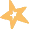 Gold star with a smaller white star in the center.