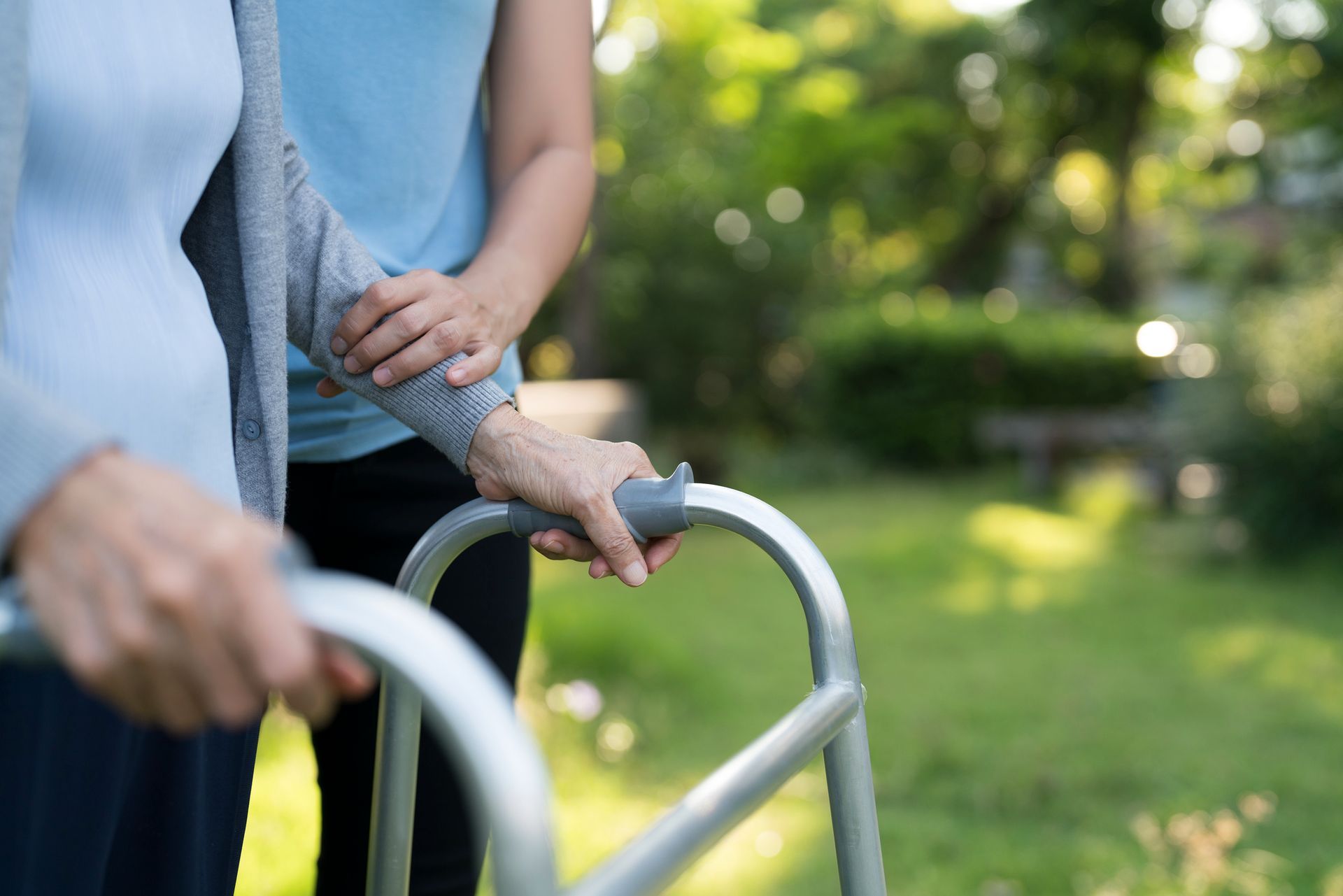 Helping Elderly To Walk - Branford, CT - Branford Hills Homecare Services 
