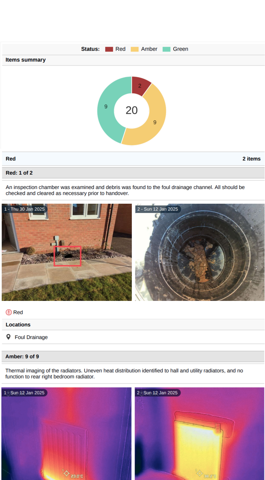 Snagging Report