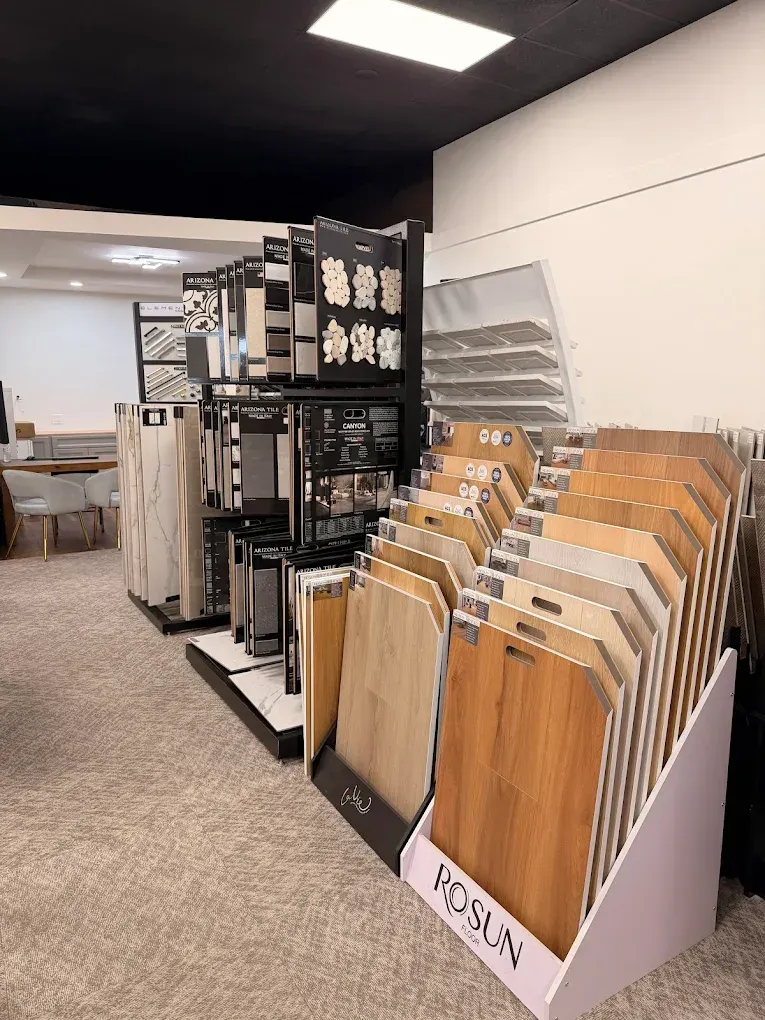 Showroom material selection or kitchen remodel in progress
