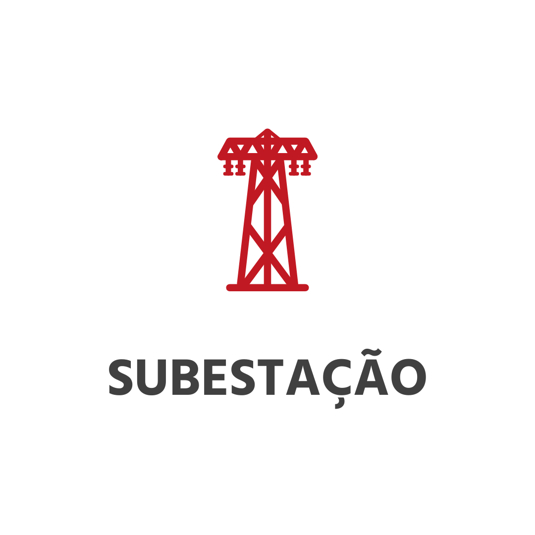 Um ícone vermelho de uma torre de energia com a palavra subteacao abaixo dele.