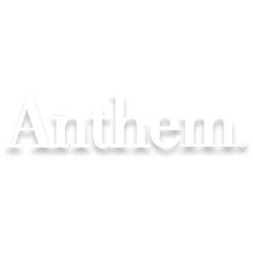 Anthem text logo in white with a subtle drop shadow.